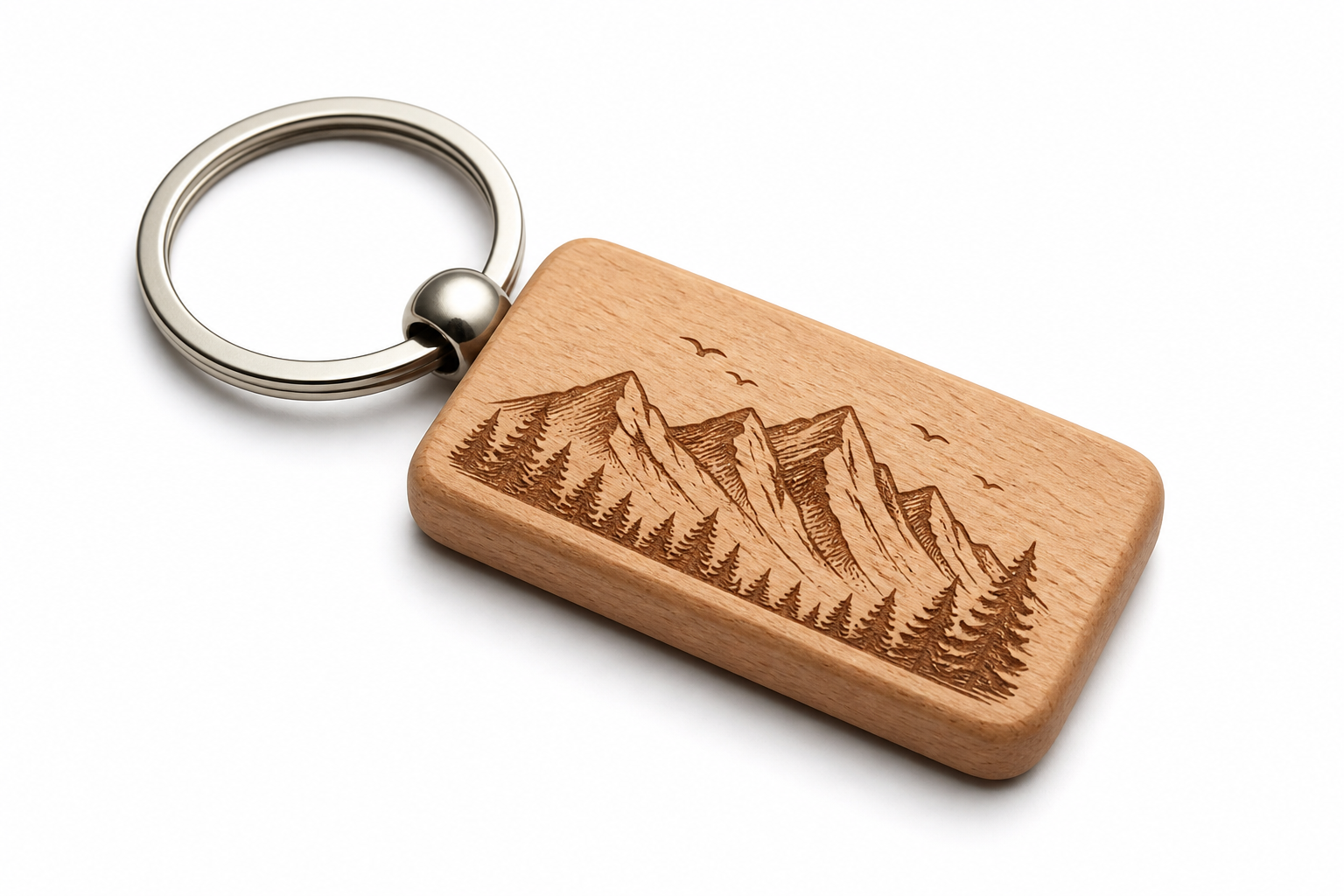 Custom Engraved Wooden Keychain