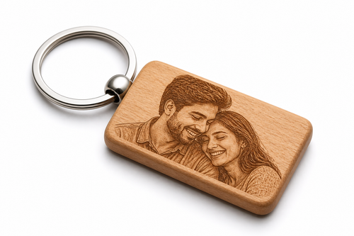 Custom Engraved Wooden Keychain